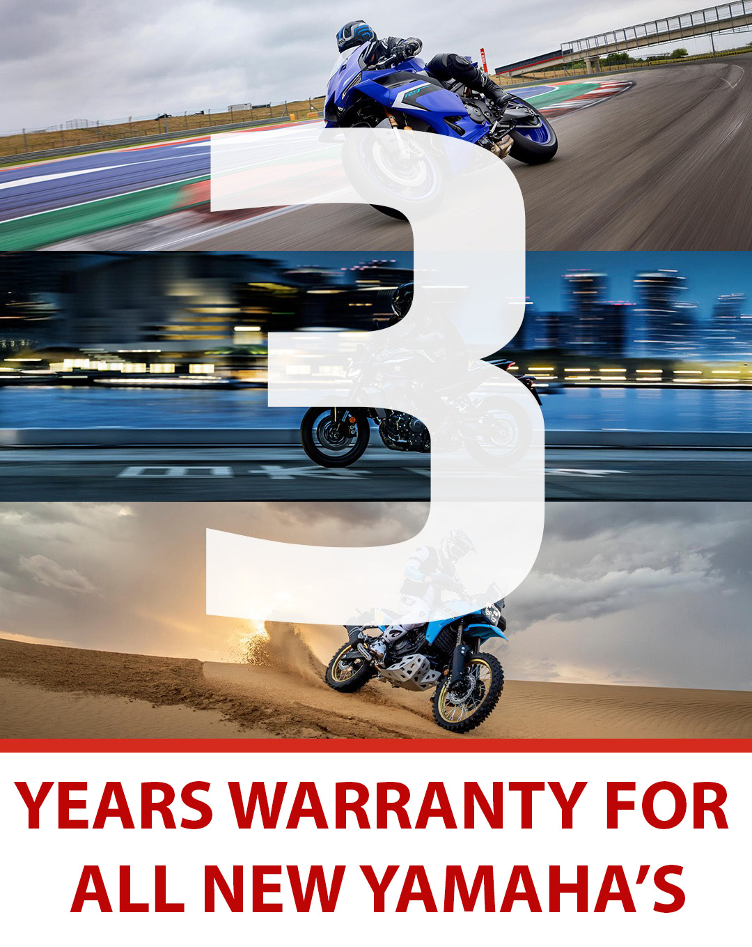3 YEARS WARRANTY